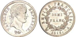 1/2 franc Napoléon revers empire - 1812 A (Paris)