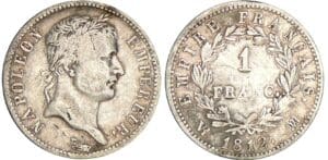 1 franc Napoléon revers empire - 1812 MA (Marseille)