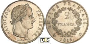 2 francs Napoléon - 100 jours - 1815 A (Paris)