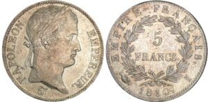5 francs Napoléon revers empire - 1810 I (Limoges)