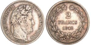 2 francs Louis-Philippe Ier - 1848 BB (Strasbourg)