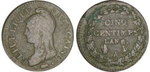 5 centimes Dupré - grand module - An 8/5 A (Paris)