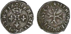 Henri IV - Liard au H et à la croix ancrée - 1601 * (Chambéry)