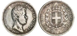 Italie - Règne de Sardaigne - Carlo Alberto - 2 lire 1833 (Gênes)