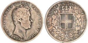 Italie - Règne de Sardaigne - Carlo Alberto - 1 lira 1838 (Turin)