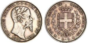 Italie - Règne de Sardaigne - Vittorio Emanuele II - 1 lira 1860 (Milan)
