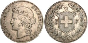 Suisse - 5 francs 1888