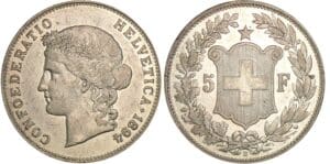 Suisse - 5 francs 1894