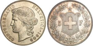 Suisse - 5 francs 1909
