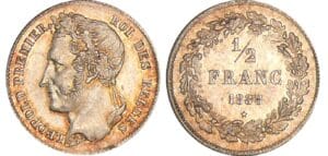 Belgique - Léopold 1er (1831-1865) - 1/2 franc 1838
