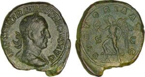 Trajan Dèce - Sesterce (249, Rome) - La Victoire