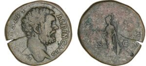 Albin - Sesterce - (194, Rome) - Minerve