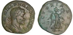 Philippe 1er - Sesterce - (244-245, Rome) - La Victoire