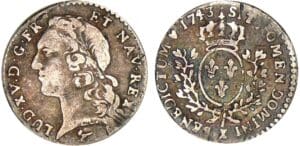 Louis XV - 1/20 écu au bandeau - 1743 X (Amiens)