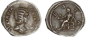 Julia Domna - Denier (195, Rome) - Vesta