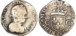 Charles IX - Teston - 8ème type dit "Morveux" - 1562 (Orléans)