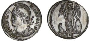 Constantin 1er - Nummus (330-333, Trèves) - La Victoire