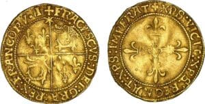 François 1er - Ecu d'or du Dauphiné - 1er type - Montélimar