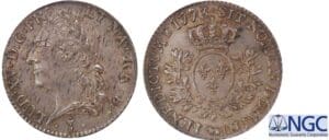 Louis XV - 1/5 écu de Béarn à la vieille tête - 1773 (Pau)