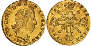 Louis XIV - Louis d’or aux 8 L et aux insignes - 1701 AA (Metz) flan réformé