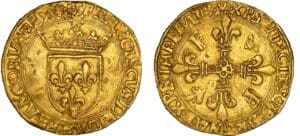 François 1er - Ecu d'or au soleil - 5ème type - Lyon