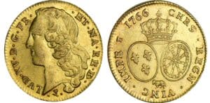 Louis XV - Double louis d’or de Béarn au bandeau - 1766 (Pau)