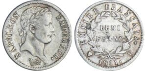 1/2 franc Napoléon revers empire - 1811 U (Turin)