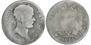 2 francs Napoléon revers empire - 1811 U (Turin)