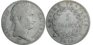 5 francs Napoléon revers empire - 1812 U (Turin)