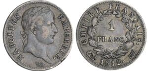 1 franc Napoléon revers empire - 1812 R (Rome)