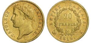 20 francs Napoléon revers empire - 1812 K (Bordeaux)
