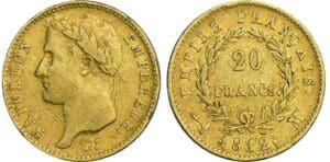 20 francs Napoléon revers empire - 1812 M (Toulouse)