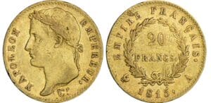 20 francs Napoléon - 100 jours - 1815 A (Paris)