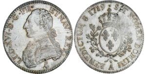 Louis XVI (1774-1792) - Ecu aux branches d’olivier - 1789 A (Paris) 2ème sem
