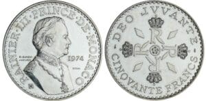 Monaco - Rainier III - 50 francs 1974 - Essai 