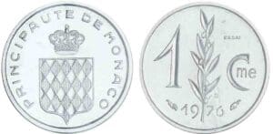 Monaco - Rainier III - 1 centime 1976 - Essai
