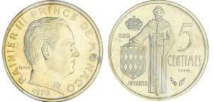 Monaco - Rainier III - 5 centimes 1976 - Essai