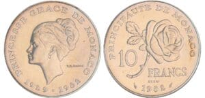 Monaco - Rainier III - 10 francs 1982 - Essai