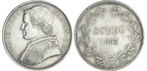 Italie - Vatican - Pie IX (1849-1866) - Scudo 1853 An VIII (Rome)