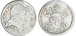 Italie - Vatican - Innocent XII (1691-1700) - 1/12 d'écu 1693 (Avignon)