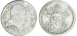 Italie - Vatican - Innocent XII - 1/12 d'écu 1693 (Avignon)