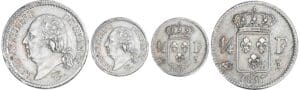 1/4 de franc Louis XVIII au buste nu - 1817 I (Limoges)