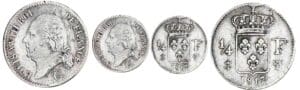 1/4 de franc Louis XVIII au buste nu - 1817 T (Nantes)
