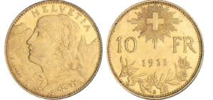 Suisse - 10 francs 1911