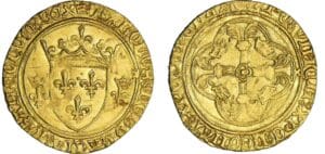 Charles VII - Ecu d'or à la couronne - 2ème émission - Angers