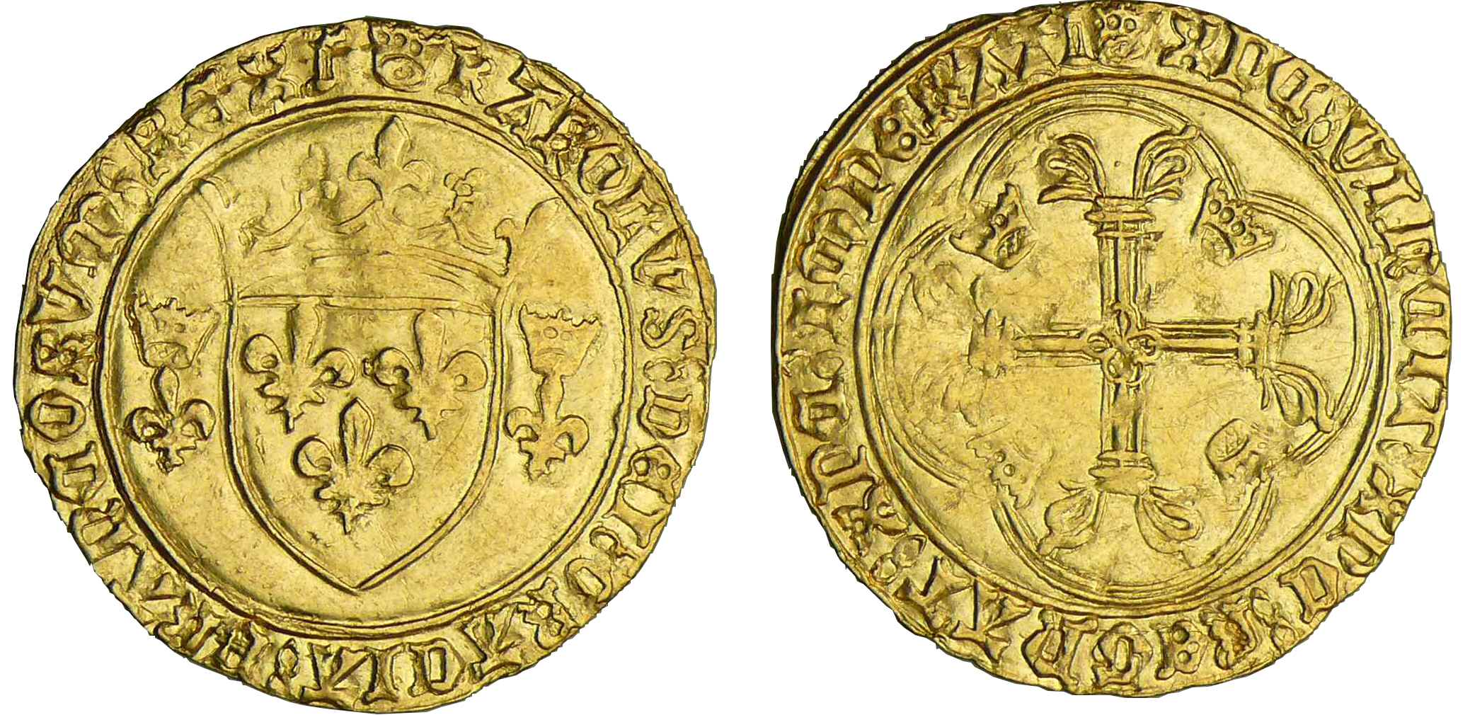 Charles VII - Ecu d'or à la couronne - 2ème émission - Tours Charles VII - Ecu d'or à la couronne - 2ème émission - Tours
