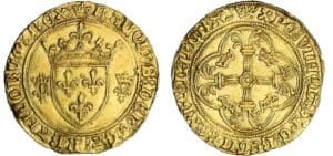 Charles VII - Ecu d'or à la couronne - 2ème émission - Angers