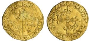 François 1er - Ecu d'or du Dauphiné - 7ème type - Romans