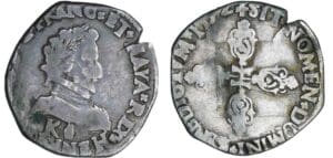 Henri IV - Demi-franc - 1er type - 1592 K (Bordeaux)