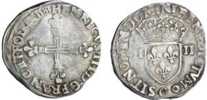 Henri III - Quart d'écu - 1583 C (Saint-Lô)